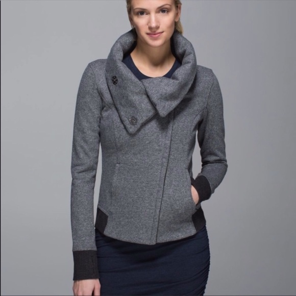 lululemon athletica Jackets & Blazers - Lululemon Karmacollected Cowl Neck Jacket Size 4